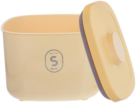 Amosfun Pet Food Storage Container Airtight Dog Food Storage Bin Vacuum-sealed Small Capacity, Small, Yellow