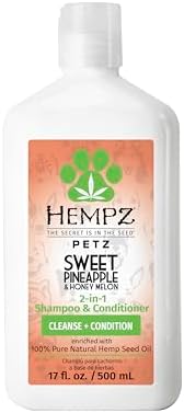 Hempz Petz, Shampoo, Cleans, Sweet Pineapple Honey Melon, 17 fl. Oz | Botanical formula cleanses while helping add fullness and shine