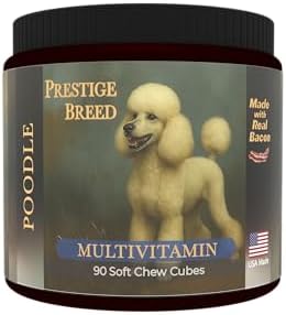 Multivitamins, Balanced Nutrition for Your Poodle, 90 Count, Made in The USA with Real Bacon