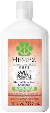 Hempz Petz, Dog Shampoo, Sweet Pineapple & Honey Melon, 17 oz. | Botanical formula cleanses while helping add fullness and shine