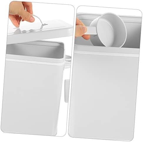 Dog Cat Food Holder Airtight Pet Food Storage Canister for Organizing Dry Food Treats Biscuits Stylish Farmhouse Design Compact Capacity