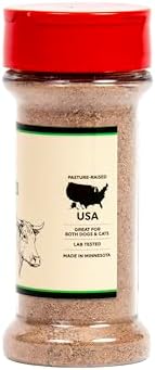 Grass-Fed Beef Organ Topper (7 Oz), Organic and Pasture Raised, Liver, Bone Marrow and Heart, Freeze-Dried, Plant Free, for Dogs and Cats, Made in USA with American Beef