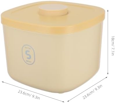 HEALLILY Vacuum Sealed Small Pet Food Container Airtight Dog Food Storage Bin with Moisture-proof, Small, Yellow