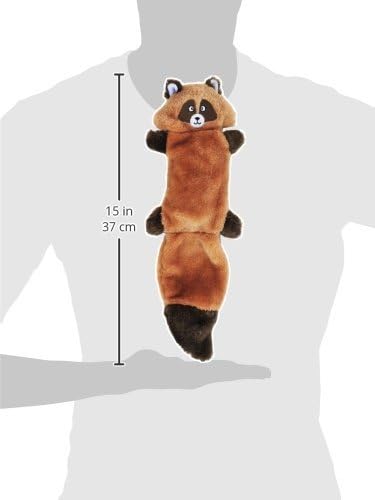 ZippyPaws Zingy Raccoon No Stuffing Dog Toys to Keep Them Busy - Pack of 3 | For Small, Medium, & Large Dogs, Squeaky Pet Toy for Boredom, Unstuffed Chew Toy, Soft Plush Puppy Products