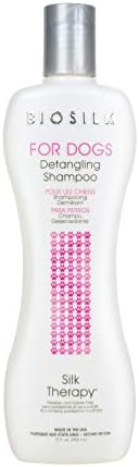 BioSilk for Dogs Silk Therapy Detangling Dog Shampoo, 12 Fl Oz, 2-Pack | Coconut oil and silk proteins, dematting formula, paraben-free, pH balanced for all coats