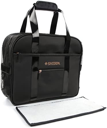 Sherpa Tote Around Town Travel Pet Carrier, Stay Clean Technology, Black, Small