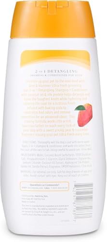 Arm & Hammer Detangling Dog Shampoo, Cucumber Prickly Pear, 16 Fl Oz, 2-Pk | 2-in-1 baking soda formula, moisturizing wash, suitable for dogs with tangled or matted coats