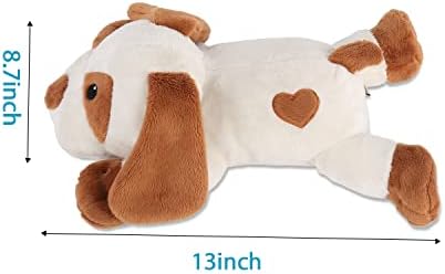 WEOK Heartbeat Dog Toy for Puppy- Helps for Dog Anxiety Relief and Calming Aid, Stuffed Animal Anxiety Calming Behavioral Aid Puppy Heartbeat Toy Sleep aid for Dogs Cats Pets