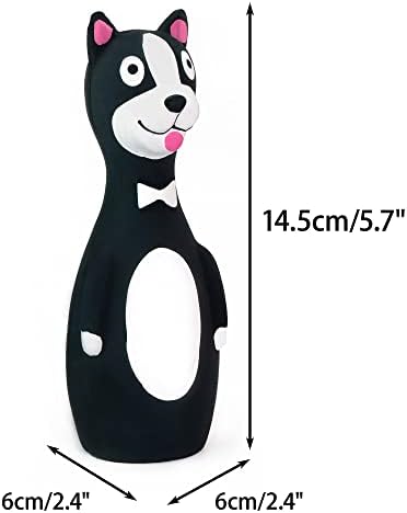 CHIWAVA 3PCS 5.7'' Squeaky Latex Short Standing Stick Toy for Small Dogs | Funny Animal Design,Soft Fetch Interactive Play, Indoor Outdoor Activity Training Toys,Assorted Colors