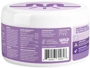 Wild Earth Dog Supplements, Soft Chews for Hip & Joint Support, with Omega 3 Fatty Acids & Anti-inflammatory Turmeric, Veterinarian-Developed, Vegan