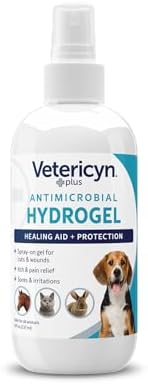Vetericyn Plus Dog Wound Care Hydrogel Spray | Healing Aid and Wound Protectant, Sprayable Gel to Relieve Dog Itchy Skin, Safe for All Animals. 8 Ounces