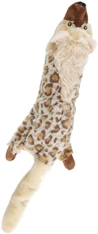SPOT Skinneeez Big Bite Jackal, Stuffingless Dog Toy with Squeaker and Crunch Bottle, for Moderate Chewers, 18in Interactive Chew Toy