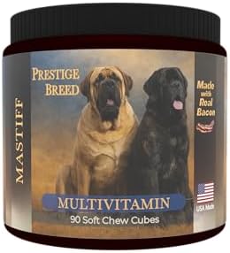 Mastiff Multivitamins, 90 Count, Made in the USA with Real Bacon.