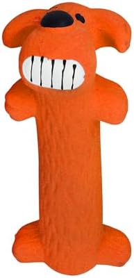 Multipet Original Loofa Latex Dog Toy - Squeaky Toy for All Dogs - Easy-to-Clean Squeaky Toys - Latex Dog Toys for Playing (1 Count, 6”, Random Color Surprise)