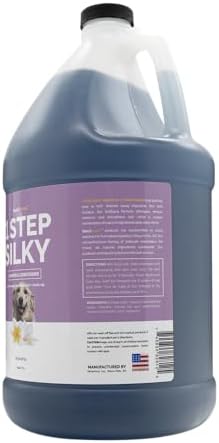 Bark2Basics One Step Silky Dog Shampoo and Conditioner, 1 Gallon - All-Natural Ingredients, 2 in 1 Formula, 16 to 1 Concentration, Detangles and Strengthens, Professional Grade | 16:1 Concentrate, Detangles, Strengthens and Adds Shine, Silky Soft Coats...
