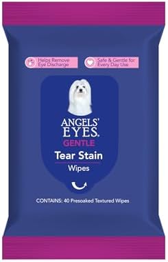 Angels' Eyes Tear Stain Wipes with Aloe Vera & Chamomile, 40 Count