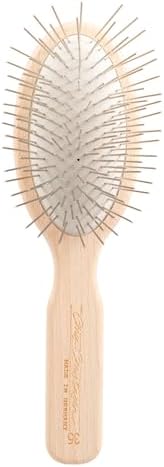 Chris Christensen 35 mm Oval Pin Dog Brush, Stainless Steel, Brown, Oval