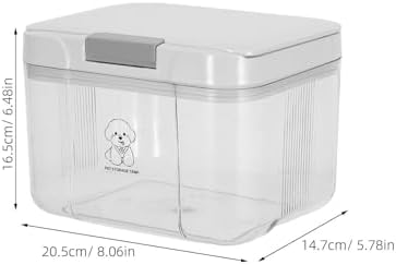 Airtight Puppy Food Container 6lb with Vacuum Technology and Abs+pp+silicone Material Small Dog Food, 6lb, Transparent