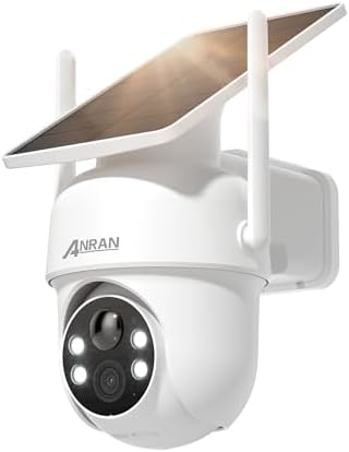 ANRAN 5MP Solar Security Cameras Wireless Outdoor, 2.4G WiFi Camera