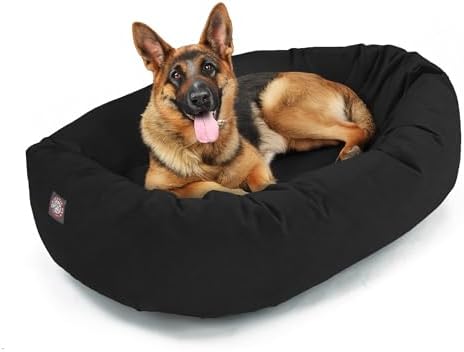 Majestic Pet Suede Calming Dog Bed, 52 Inch X-Large, Washable, Black