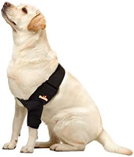 NeoAlly Dog Elbow Brace Protector Pads for Canine Elbow and Shoulder Support Elbow Hygroma, Dysplasia, Osteoarthritis, Elbow Calluses, Pressure Sores and Shoulder Dislocation (Left Leg, Large)