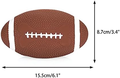 CHIWAVA 2PCS 6" Squeaky Latex Dog Toy Ball Football for Medium Large Dogs | Interactive Rugby Toys for Indoor & Outdoor Fetch and Throw, Squeeze Squeak Play