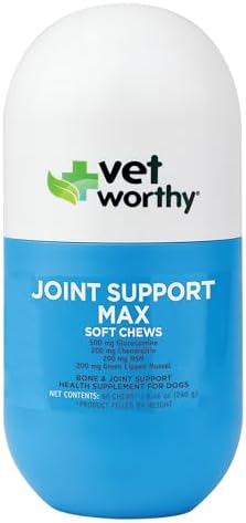 Vet Worthy Joint Support Max Soft Chews - Bone & Joint Supplement - 60ct