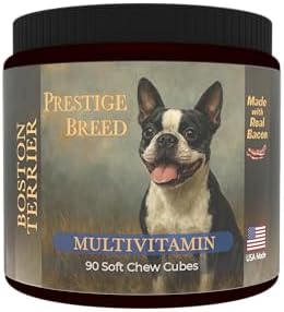Boston Terrier Multivitamins, 90 Count, Made in the USA with Real Bacon