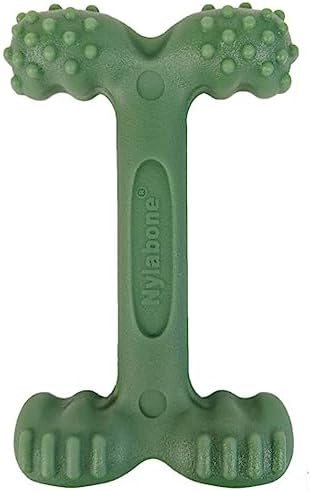 Nylabone Power Chew Easy Hold Bone Dog Chew Toy, Bacon Flavor, Large | Teeth-cleaning textures, easy to hold, durable dog toy for aggressive chewers up to 50 lbs, discourages destructive chewing