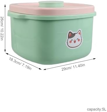 Pet Food Storage Container 5l Airtight Dog Food Canister with Vacuum Seal Dustproof Moisture-proof, 5l, Light Green