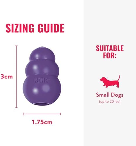 KONG Senior, Gentle Natural Rubber Toy, for Small Dogs (Pack of 2) | Gentle Natural Rubber Stuffable Toy Designed for Older Dogs with Aging Teeth, Holds Treats for Easy Chewing & Gentle Fetch