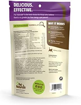 Pet Naturals Daily Multi Multivitamin Soft Chews for Cats, Vet Formulated with Biotin, Taurine, Calcium, and Arginine, Gentle Formula, Fish, 30 Count