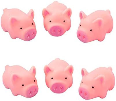 Tvoip 25Pcs/Lot New Cute 5cm/2Inch Dog Toys Pink Screaming Rubber Pig Pet Toys Squeak Squeaker Chew Gift Home Decorations