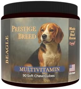 Beagle Multivitamins, 90 Count, Made in the USA with Real Bacon