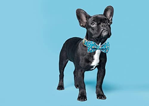 Lionet Paws Christmas Dog Collar with Bowtie Durable Adjustable Handmade Comfortable Bow Tie Dog Collar Cat Collar with Metal Buckle for XL Dogs,Party,Festival,Holiday Style,Neck 16-26in