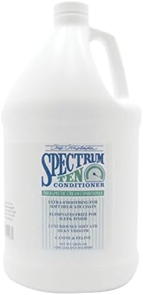 Chris Christensen Spectrum 10 (Ten) Ultra Concentrated Therapeutic Cream Dog Conditioner, Makes up to 16 Bottles, Moisturizes Smoothes Dry Frizzy Coats, All Coat Types, Made in USA, 1 gal