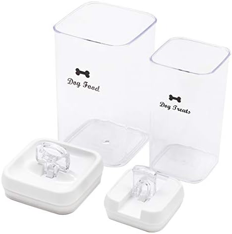 Pethiy Dog Food and pet Treats Storage Container, 2-Pack, Clear