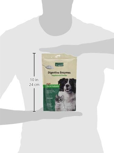 NaturVet Digestive Enzymes with Pre & Probiotic for Dogs & Cats - 10 oz | Supports Diet Changes & a Healthy Digestive Tract, Powder Pouch