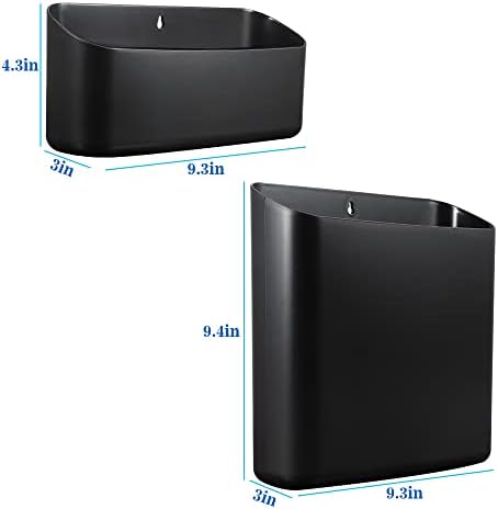 Picowe Magnetic Laundry Storage, Large Lint Holder Bin for Laundry Room, Space-Saving Trash Container Hanging on Dryer, Washer or Wall Mount Trash Bin (Black)