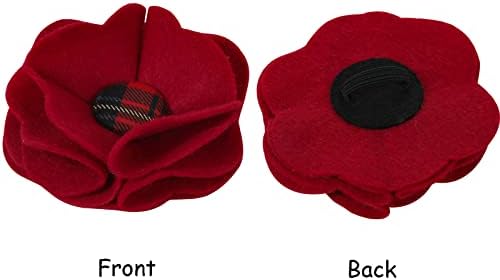 Lionet Paws Christmas Dog Collar with Felt Flower, Dog Flower Collar with Metal Buckle for Dogs, Adjustable Comfortable Dogs Collars Girl, XL, Neck 16-26 in