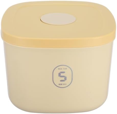 TEHAUX Vacuum Sealed Dog Food Container Small Yellow Airtight Pet Treat Storage Bin Moisture-proof, Small, Yellow