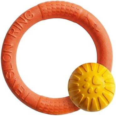 Small Dog Ball with Strap, Floating EVA, Orange
