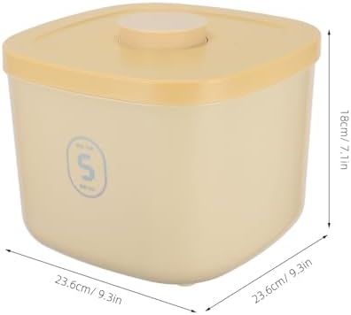 OUNONA Airtight Small Yellow Vacuum Pet Food Storage Container Large Capacity Dog and Cat Food Bin Moisture-proof for Daily Use