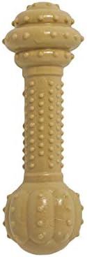 Nylabone Power Chew Barbell Bone Chew Toy for Dogs, Durable Dog Toy, Peanut Butter Flavor, Large - Up to 50 lbs. (1 Count) (Pack of 2)