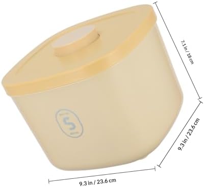 Large Capacity Vacuum Sealed Dog Food Storage Container Airtight Cat Food Holder Moisture-resistant Plastic, Large, Yellow