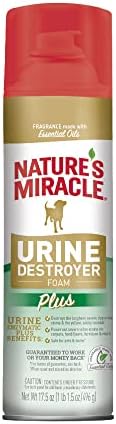 Nature's Miracle Dog Urine Destroyer Plus Foam, Enzymatic Cleaner, 17.5 oz