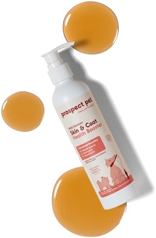Skin & Coat Health Booster - Wild Alaskan Salmon Oil for Dogs, Liquid Omega 3 Fish Oil Supplement with EPA & DHA Fatty Acids for Coat, Itchy Dry Skin Relief, Shedding, Joints, 8 oz