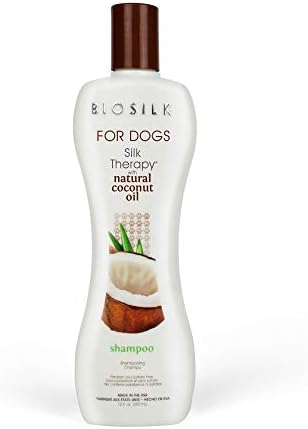 BioSilk for Dogs Silk Therapy Shampoo, with Coconut Oil, 12 Fl Oz, 2-Pack | Sulfate and paraben free, pH balanced, made in the USA, suitable for regular bathing