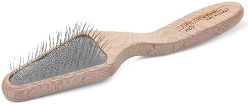 Chris Christensen Mark V Triangle Slicker Brush for Dogs, Stainless Steel, Brown