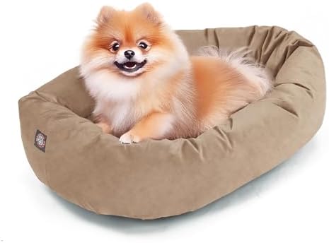 Majestic Pet Memory Foam Calming Dog Bed, 24 Inch, Washable, Stone